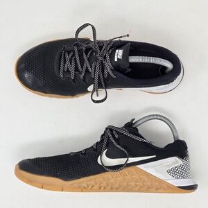 Nike Metcon 4 Cross Fit Weight Lifting Shoes Mens Size 8.5 Black Gum AH7453-006